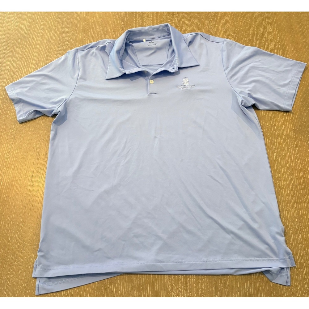 Adidas Climalite Mens XL Blue Golf Polo Shirt Ritz Carlton Sarasota Short Sleeve
